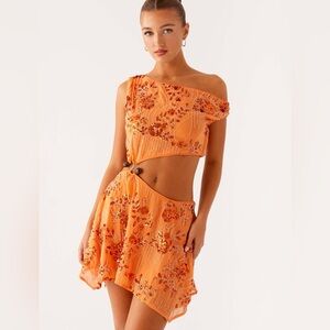Peppermayo Orange Sequin Dress